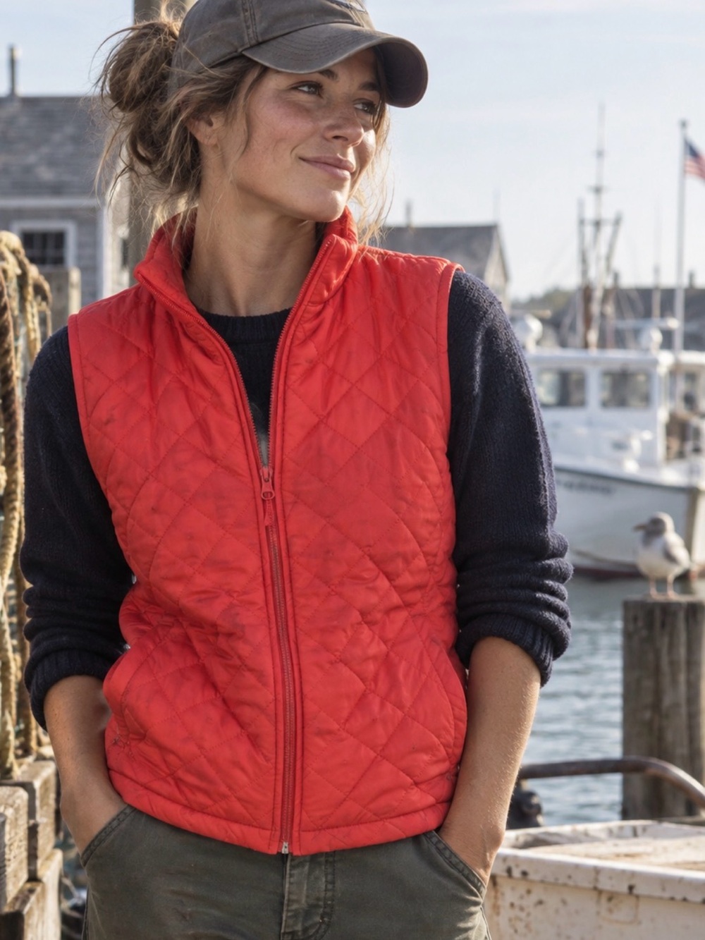 FORCYNTHIA | Orange Puffy Vest